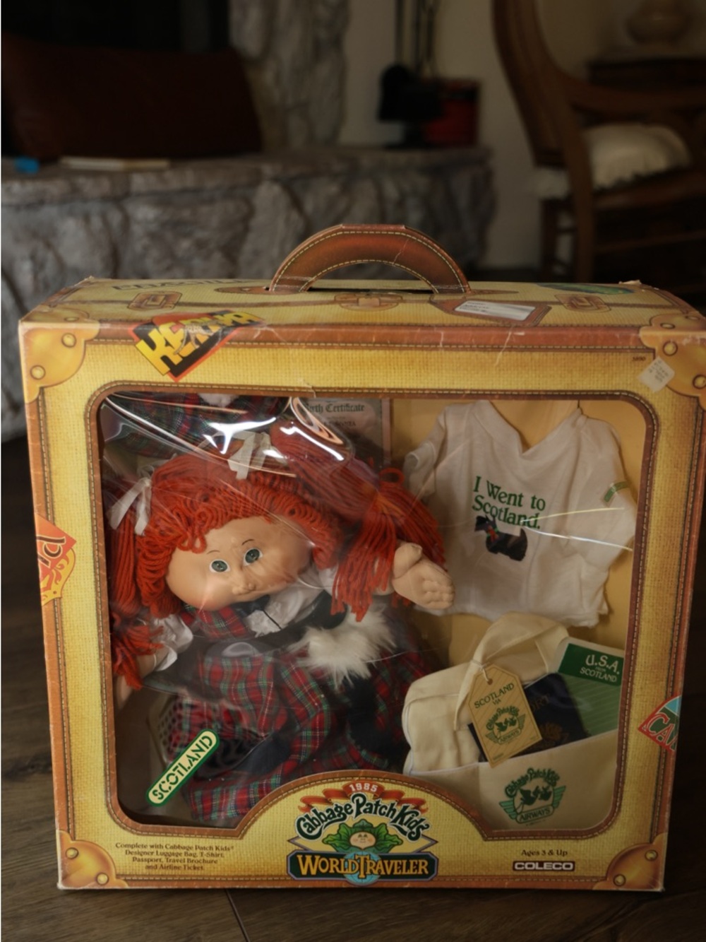 Title: Vintage 1985 Cabbage Patch Kids World Traveler Scotland NIB